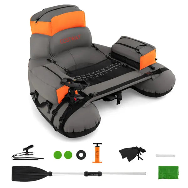 Experience the Thrill of Fishing with the 350lbs Inflatable Fishing Float Tube