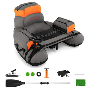 Experience the Thrill of Fishing with the 350lbs Inflatable Fishing Float Tube
