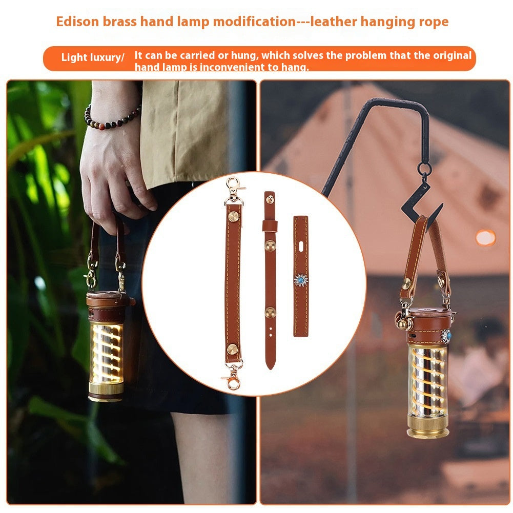 Camping Lantern Set With Leather Hang Rope 3-Piece Suit