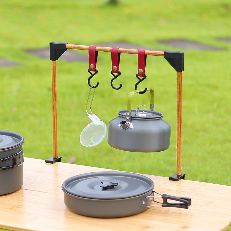 Outdoor Camping Adjustable Rack Pot Stove Cookware Desktop Hook