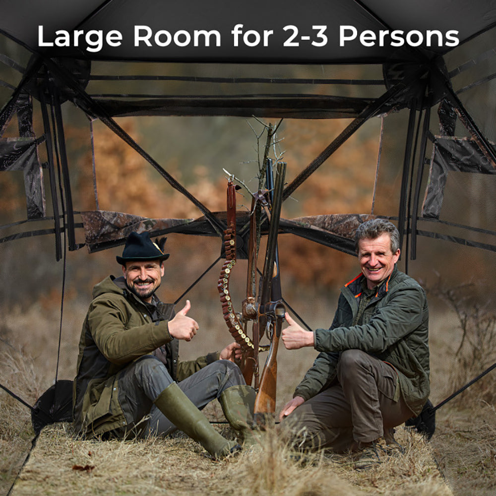 360° One-Way Hunting Ground Blind For 2-3 Persons