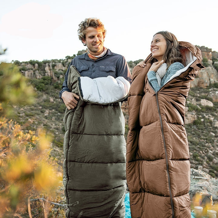 Naturehike Hooded Envelope Sleeping Bag Outdoor Camping Cold-Proof Double