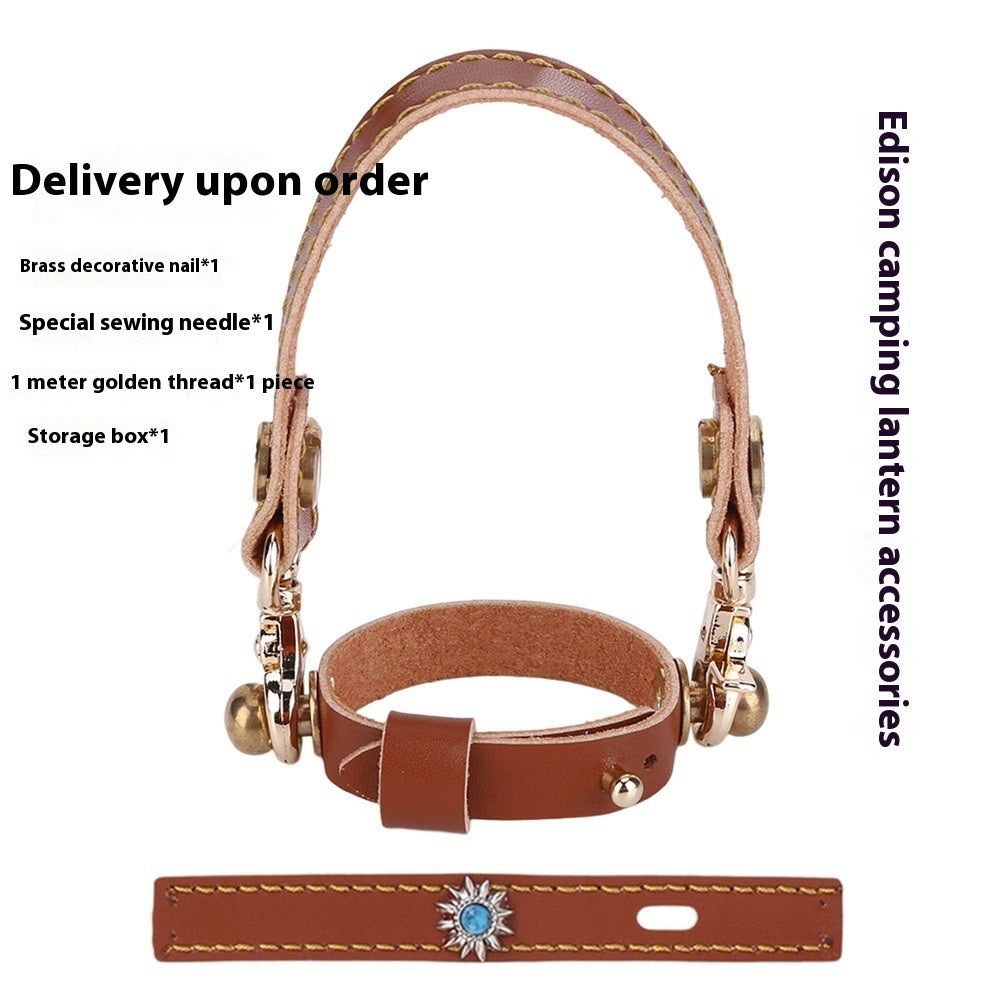 Camping Lantern Set With Leather Hang Rope 3-Piece Suit