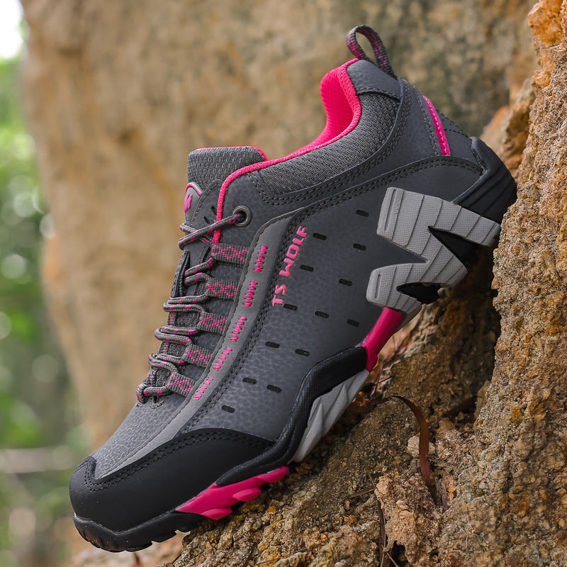 Men’s and Women’s Outdoor Hiking Shoes Leather Non-Slip Travel Sneakers