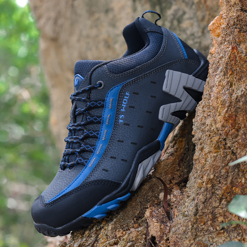 Men’s and Women’s Outdoor Hiking Shoes Leather Non-Slip Travel Sneakers