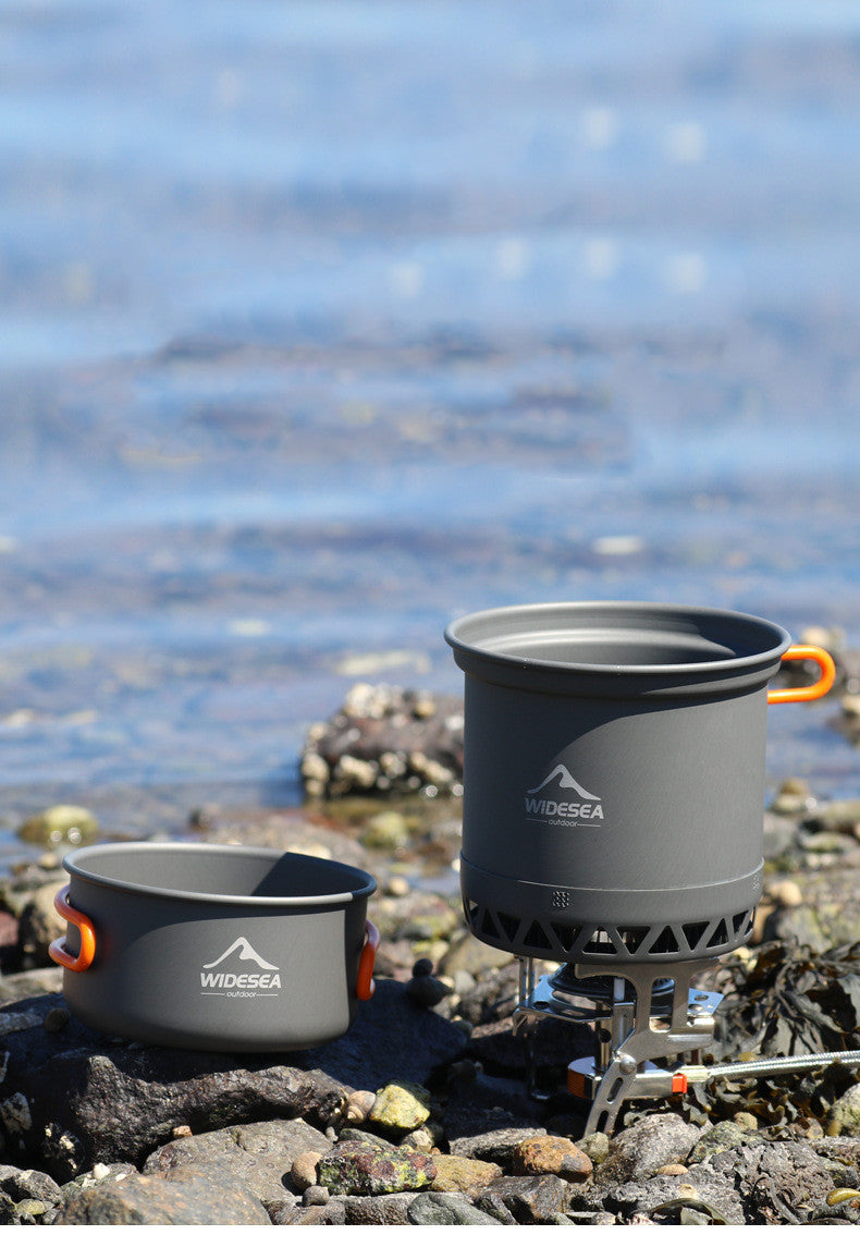 Widesea Camping Cookware Set Outdoor Pot Pan Utensil Kit