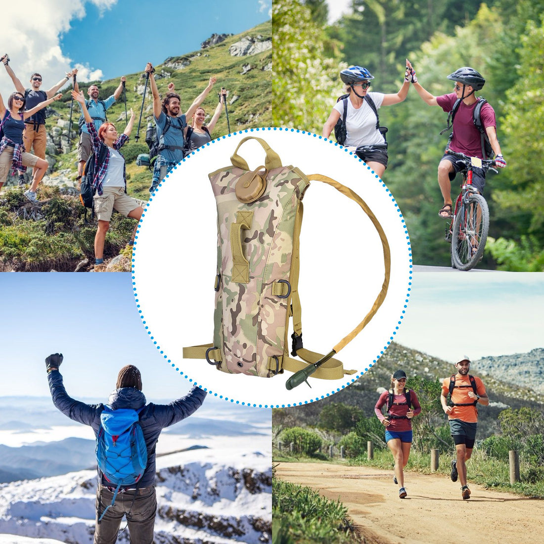 3L Tactical Hydration Pack With Adjustable Water Bladder