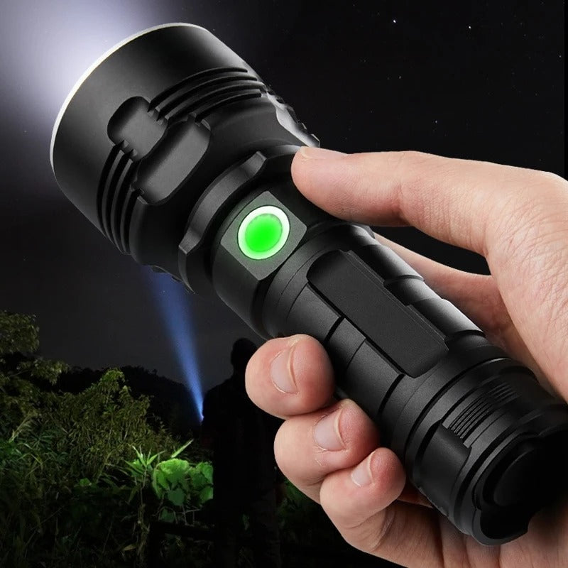 Rechargeable Super Bright LED Outdoor Flashlight Focusing Lamp