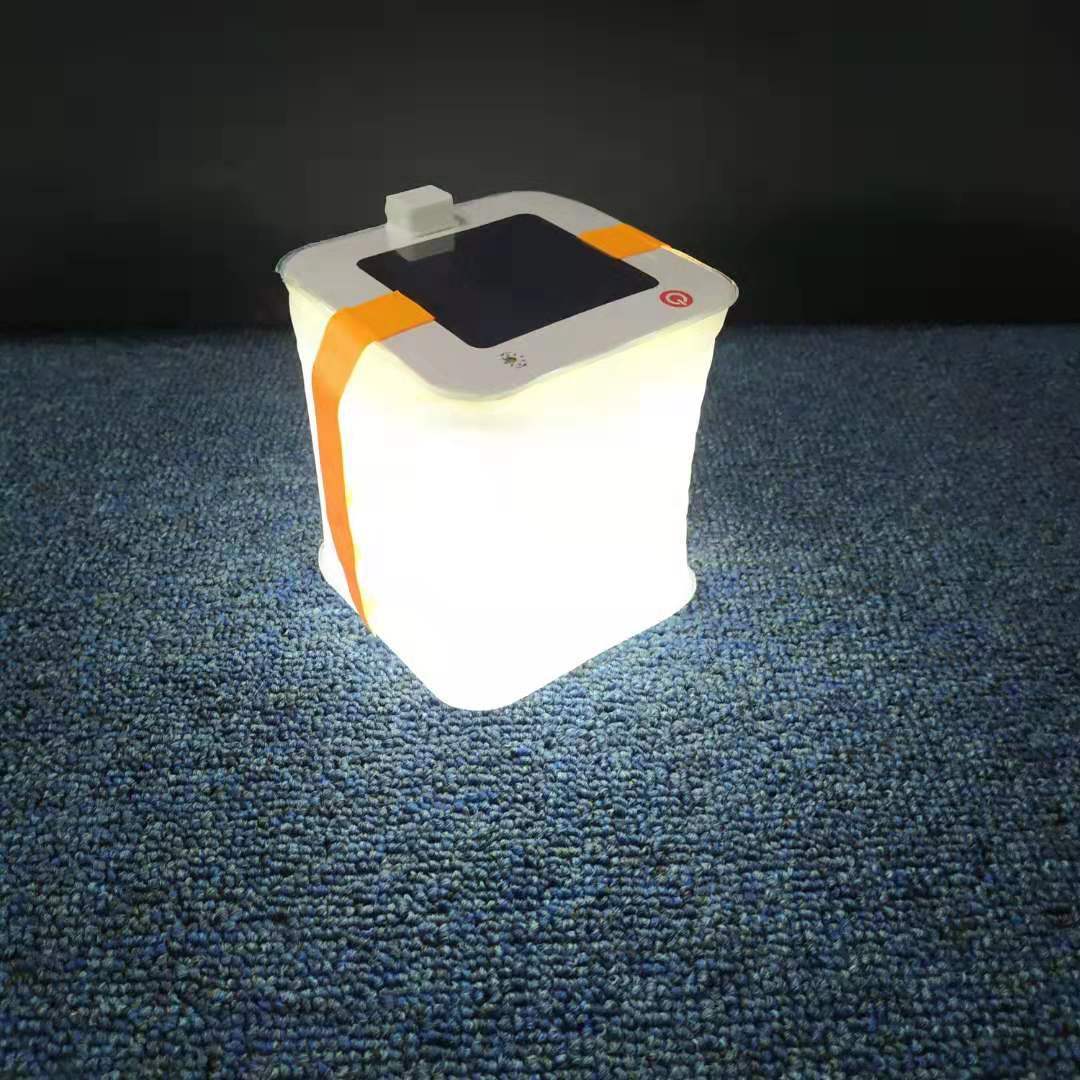 Waterproof Handheld Inflatable LED Camping Lantern Solar Collapsible Light