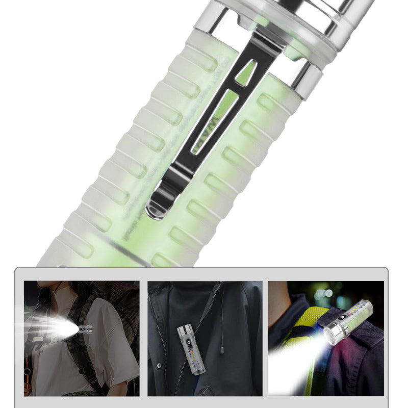 Laser UV Flashlight Rechargeable Waterproof LED Pocket Camping Light