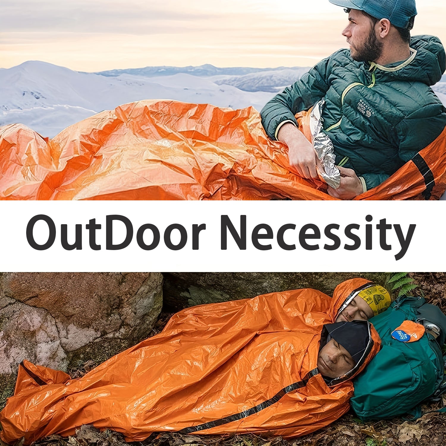 Portable Lightweight Thermal Sleeping Bag Blanket Bivy Sack for Camping