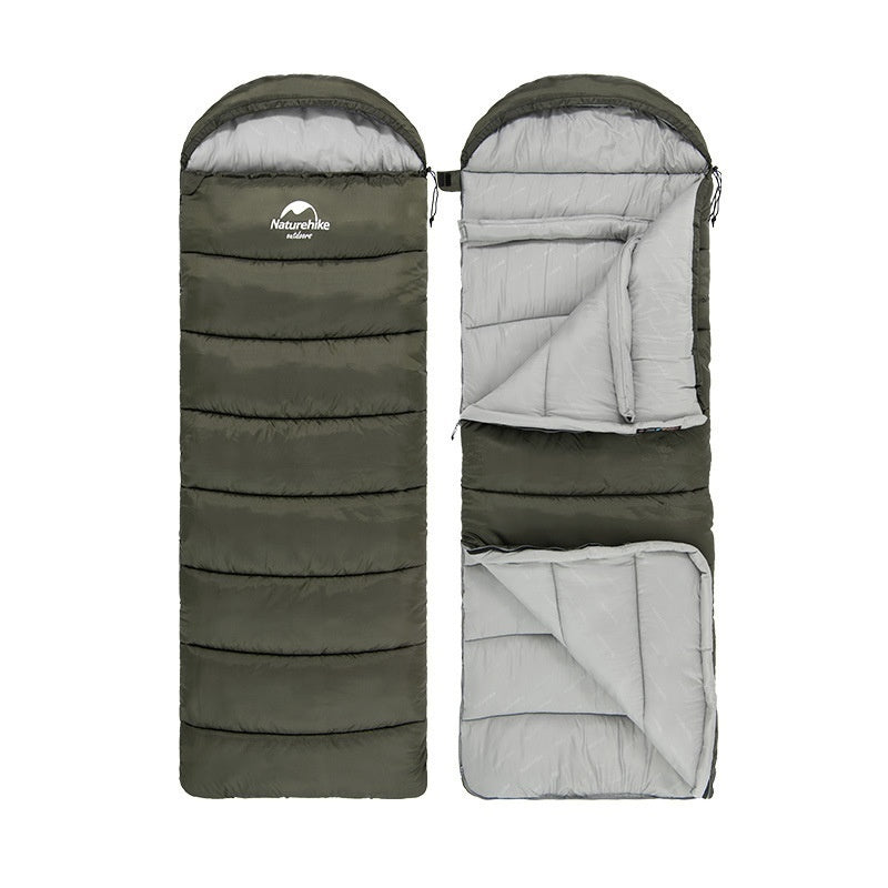Naturehike Hooded Envelope Sleeping Bag Outdoor Camping Cold-Proof Double