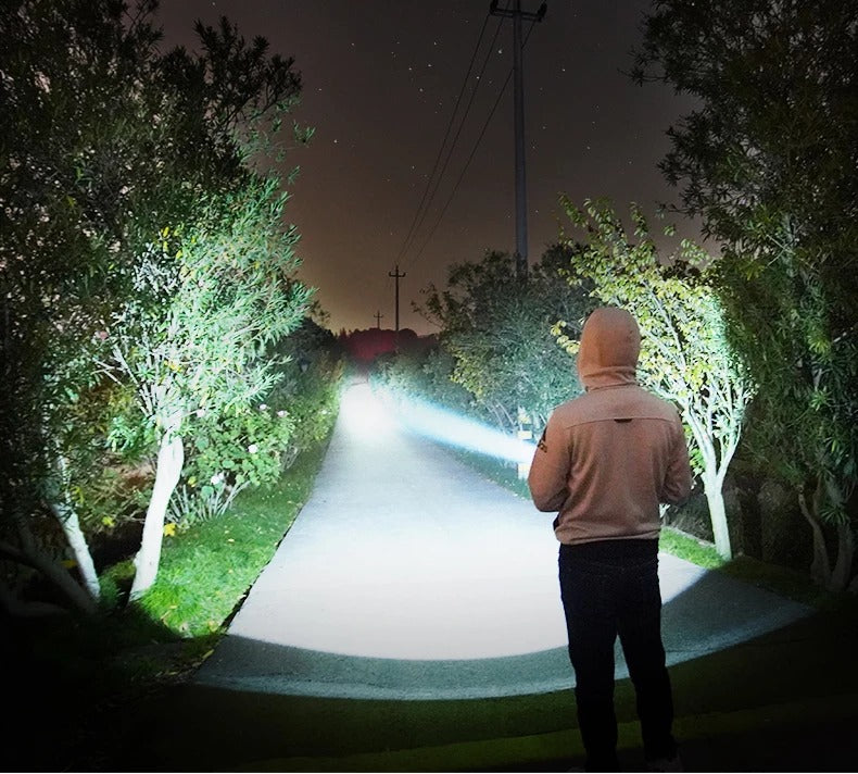 Rechargeable Super Bright LED Outdoor Flashlight Focusing Lamp