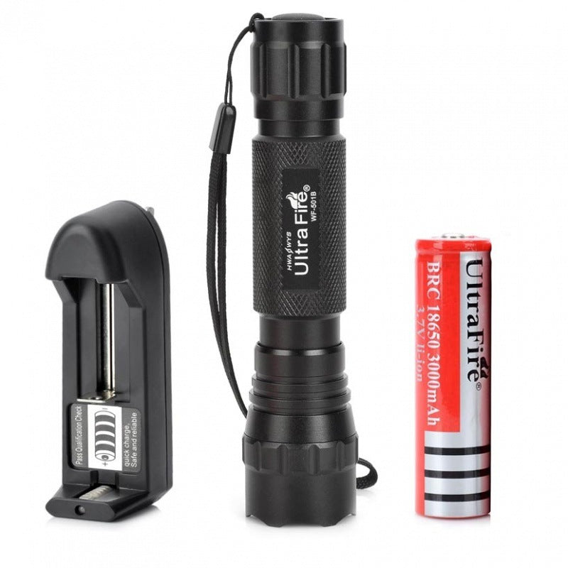 LED High-Power Rechargeable Outdoor Long-Range Flashlight