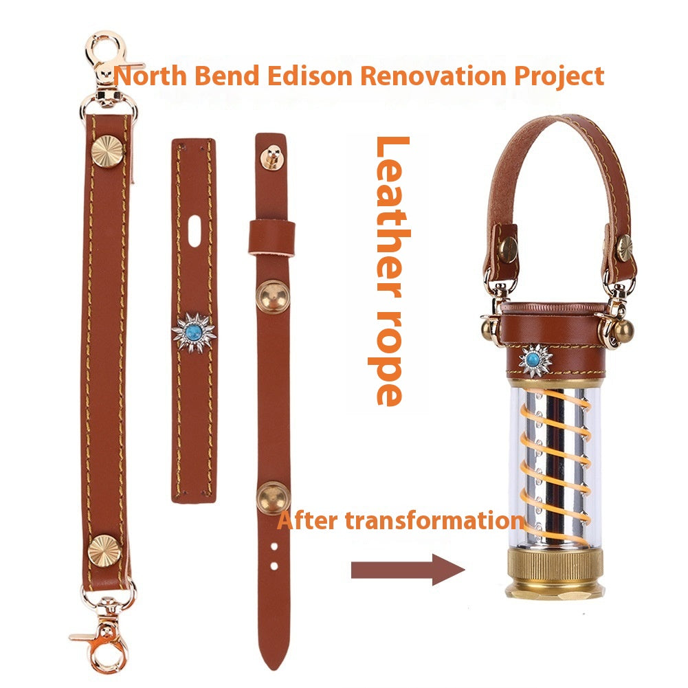 Camping Lantern Set With Leather Hang Rope 3-Piece Suit