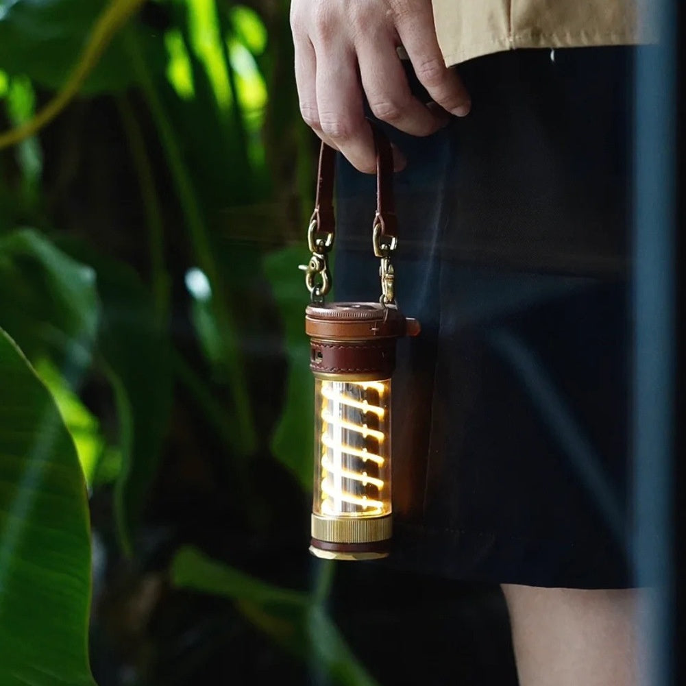 Camping Lantern Set With Leather Hang Rope 3-Piece Suit