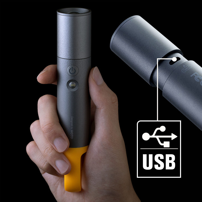 Lumen Bright Flashlight Stepless Zoom Long-Lasting Outdoor Camping Light