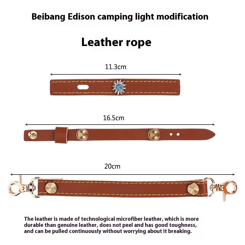 Camping Lantern Set With Leather Hang Rope 3-Piece Suit