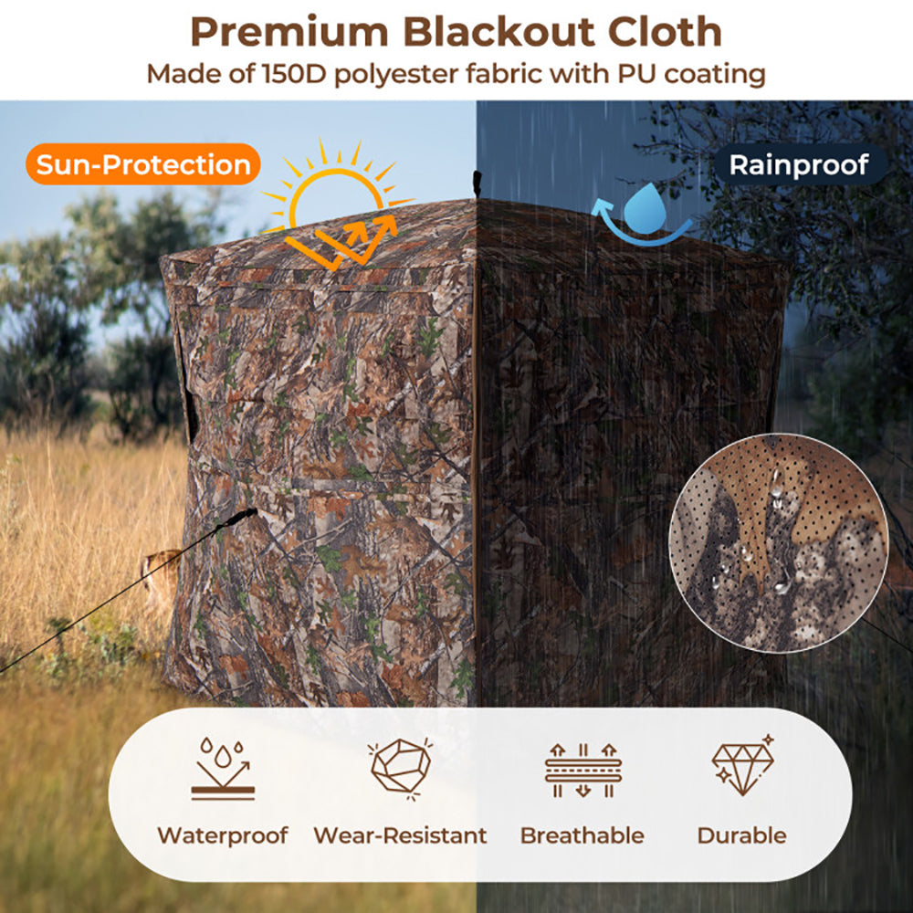 360° One-Way Hunting Ground Blind For 2-3 Persons
