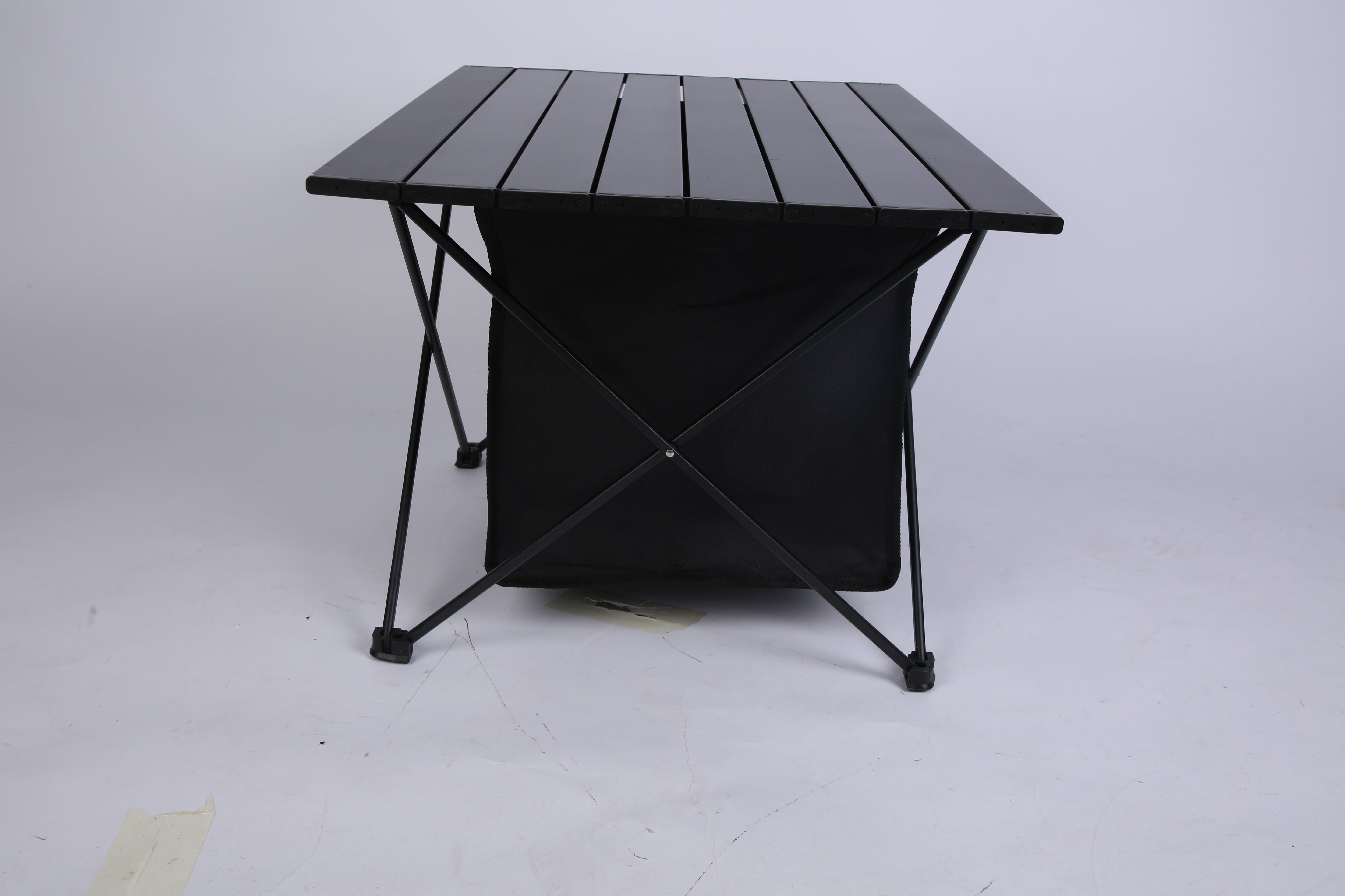 Foldable Aluminum Camping Table With Storage Basket And Carry Bag