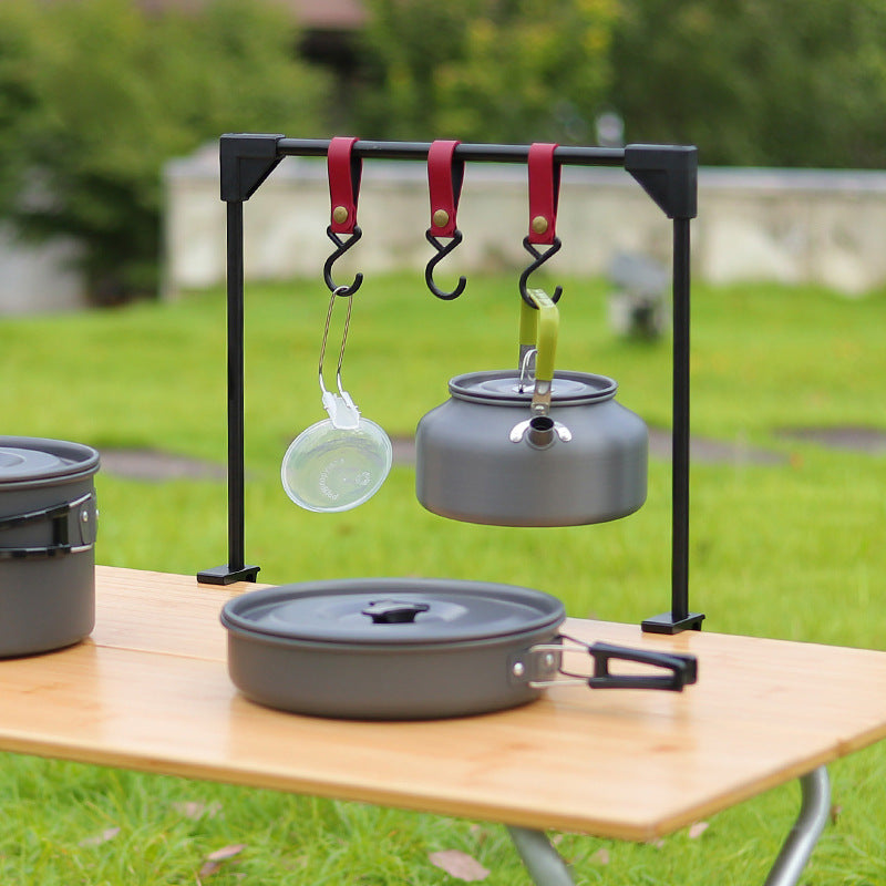 Outdoor Camping Adjustable Rack Pot Stove Cookware Desktop Hook
