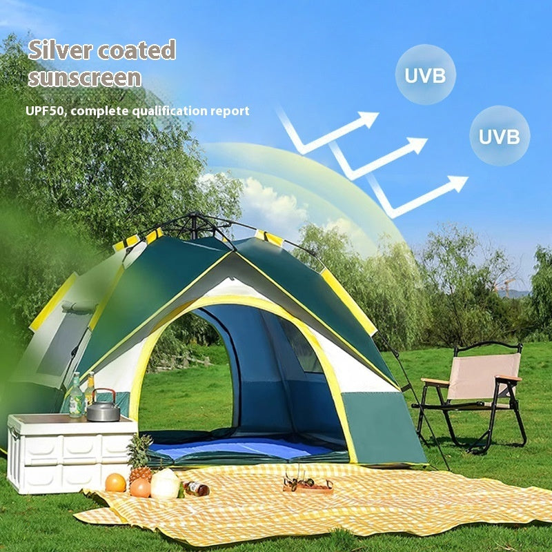 3-4 Person Outdoor Camping Tent Quick Setup