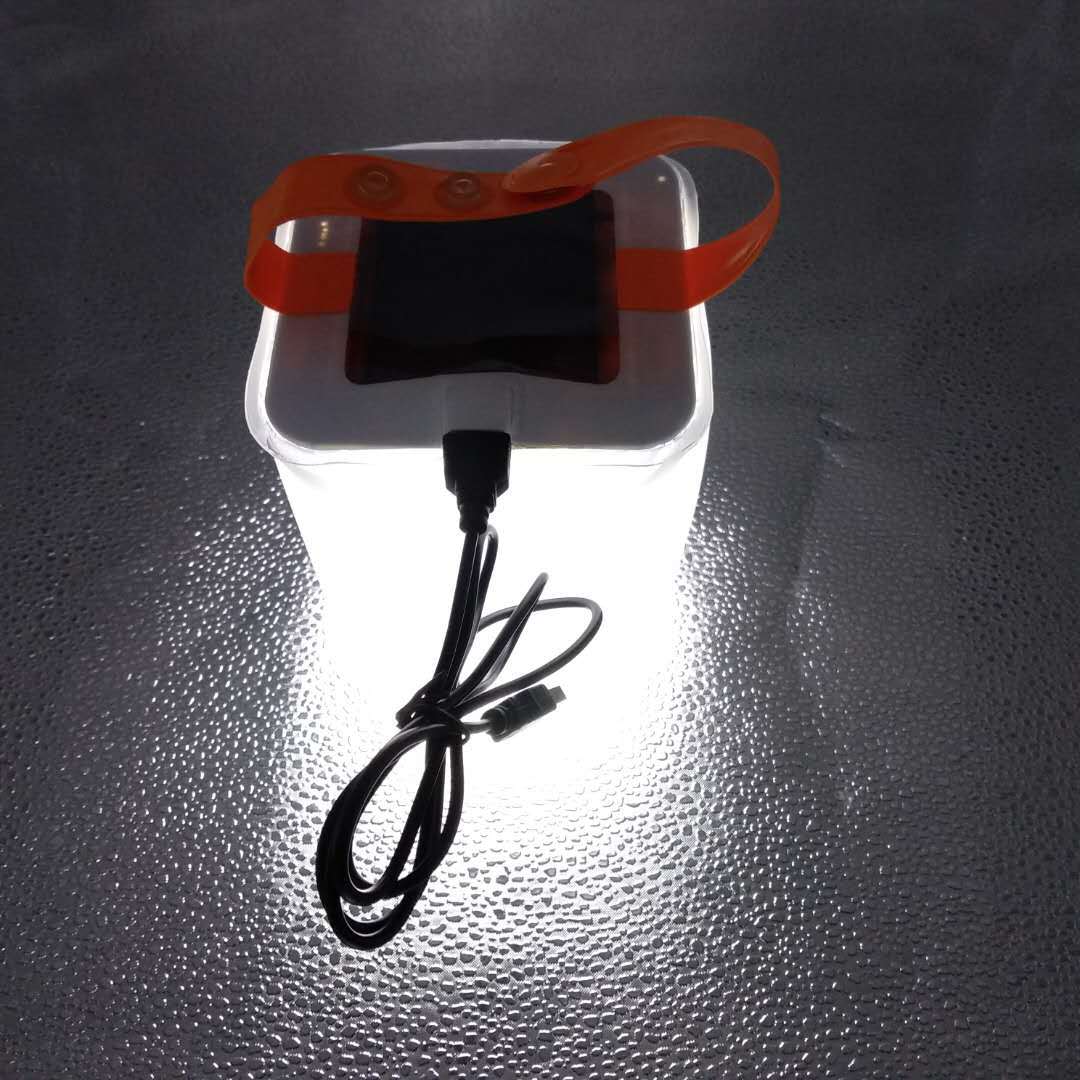 Waterproof Handheld Inflatable LED Camping Lantern Solar Collapsible Light