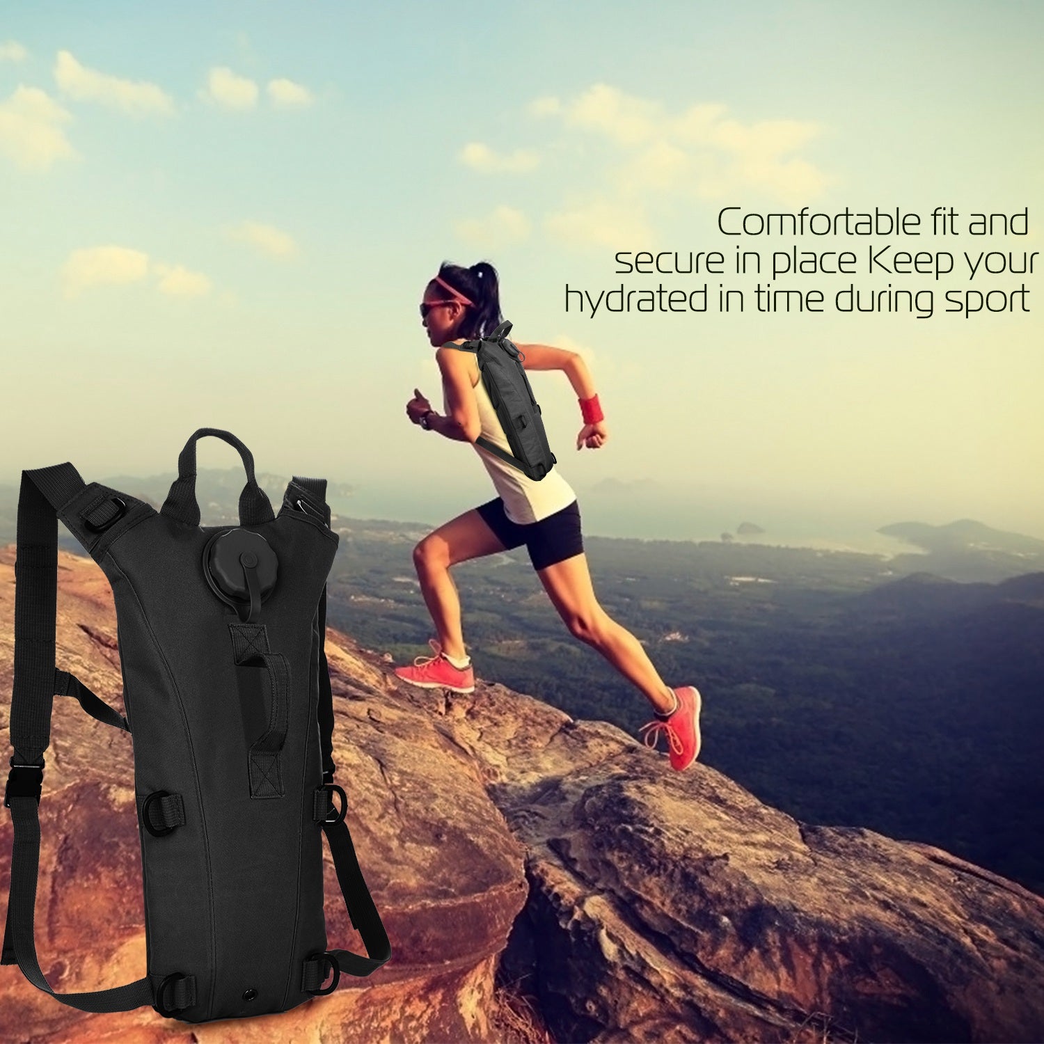 3L Tactical Hydration Pack With Adjustable Water Bladder