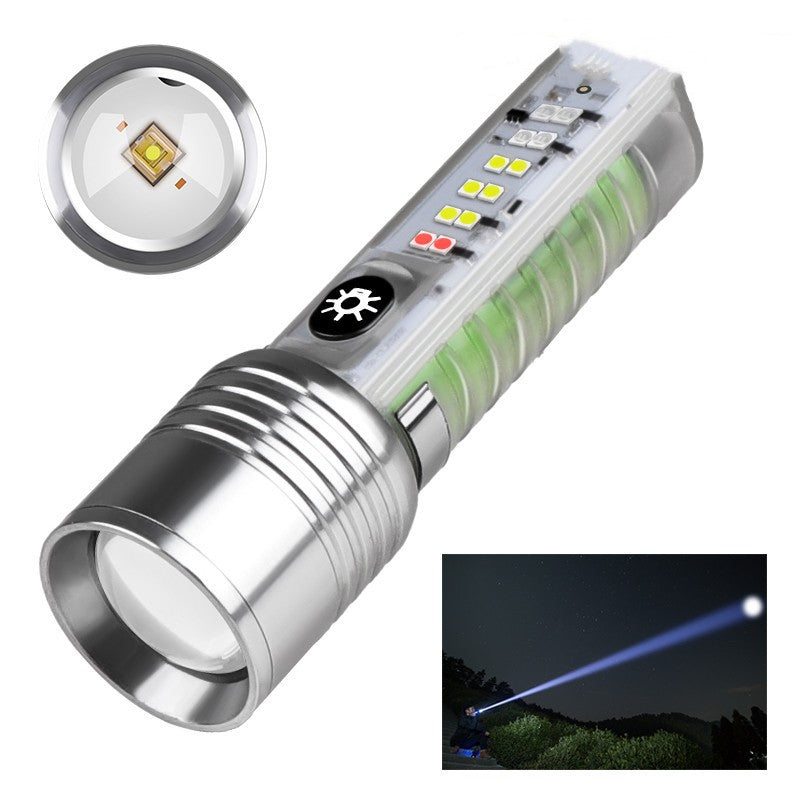 Laser UV Flashlight Rechargeable Waterproof LED Pocket Camping Light