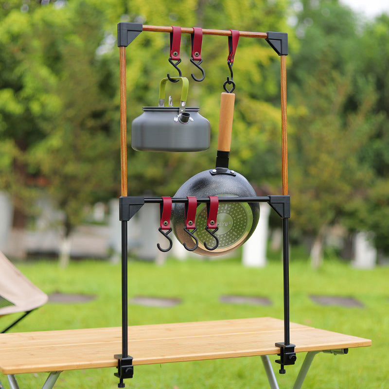 Outdoor Camping Adjustable Rack Pot Stove Cookware Desktop Hook