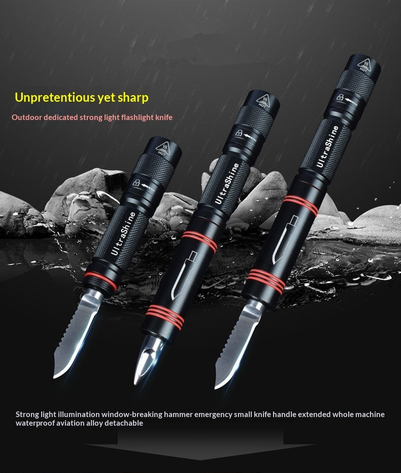 Q5 Outdoor Strong Flashlight With Safety Hammer