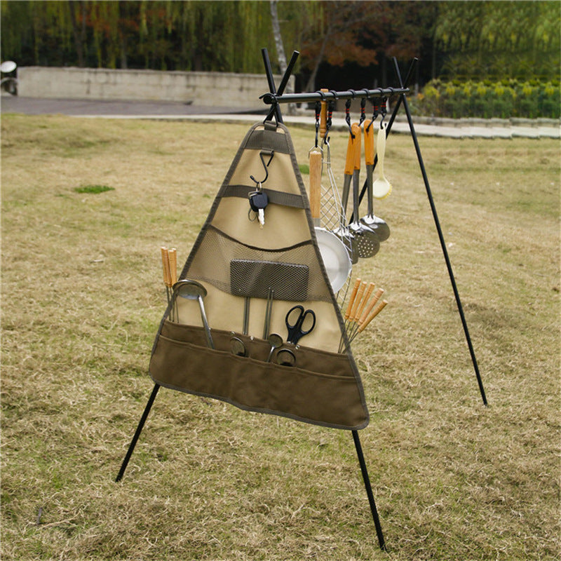 Outdoor Camping Foldable Tableware Set Spatula Spoon Bag